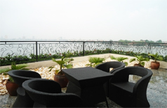 Big terrace,lake view serviced apartment for rent in Nghi Tam village,tay Ho