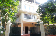 Peaceful four bedroom villa for rent in To Ngoc Van street,Tay Ho dist
