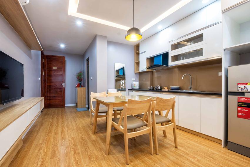 Studio apartment in Linh Lang for rent with full of furniture 