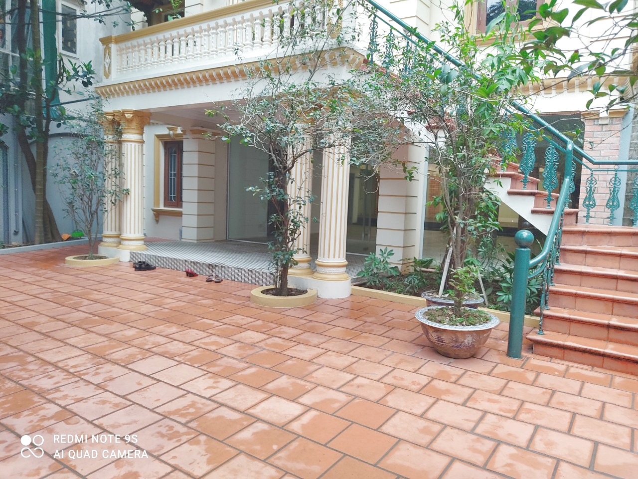Unfurnished 5-storey garden villa for rent on To Ngoc Van street
