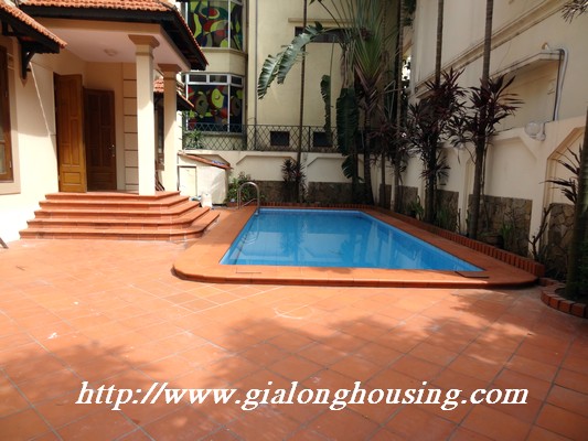 Villa for rent in Tay Ho Hanoi with swimming pool 1