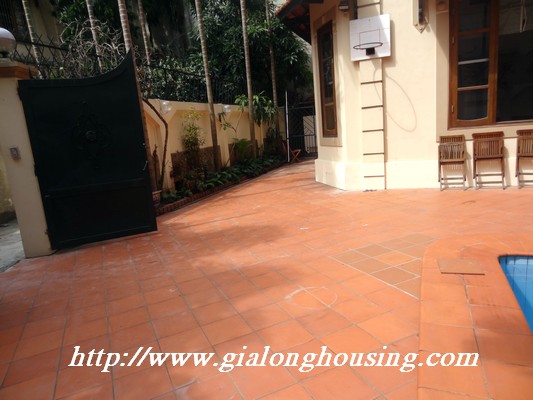 Villa for rent in Tay Ho Hanoi with swimming pool 2